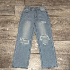 SHEIN Light Blue Denim Jeans